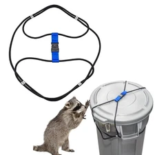 Trash Can Lid Lock Heavy Duty Elastic Strap Adjustable Garbage Lid Lock for