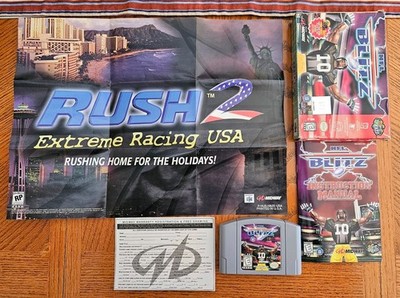 NFL Blitz Nintendo 64 N64 CIB Complete Box Manual Poster Tested Working Midway