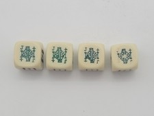 Vintage Poker Dice Set of 4 Ace of Clubs