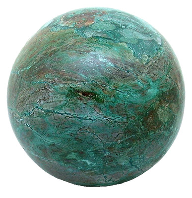2 Pound  10 Ounce 3 2/5 Inch Sonoran Quantum Quattro Chrysocolla Gem Sphere S129