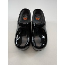 Dansko XP Black Patent Shiny Leather Clogs Size 36