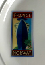 Rare Assiette Commémorative De La Croisière Du Paquebot France-norway 1989