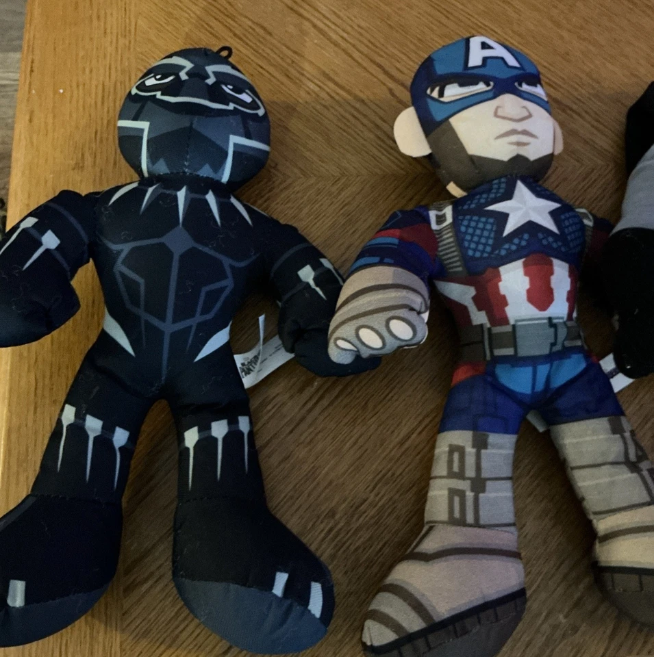 Marvel Plush Toys Black Panther,Batman,captain America 14 Inch - Image 3 of 4