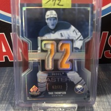 2025-26 UD SP GAME USED TAGE THOMPSON NHL MASTERS PATCH #NM-48 /72