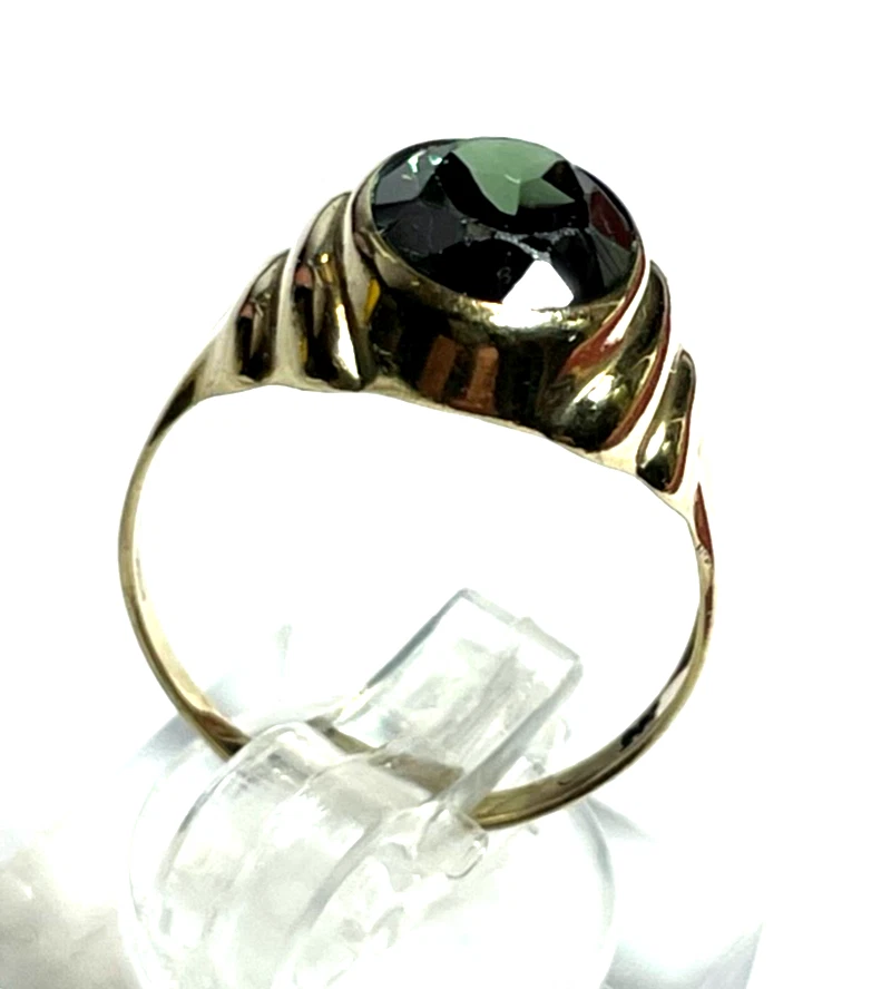 Vintage Design 333 Gold 8 K Ring Turmalin Ø 17 mm RG 54 Juwelier gebraucht - Bild 4 von 4