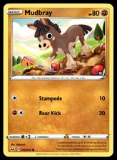Mudbray 105/202 Pokemon Card Sword & Shield Common 80 HP Lightly Played DB