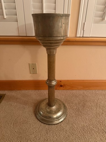 ANTIQUE GRAND SILVER CO WEAR BRITE ART DECO CHAMPAGNE BUCKET / STAND CA.1920