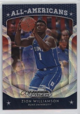 2019 Prizm Draft Picks All-Americans Blue Wave Zion Williamson Rookie RC 1k9t