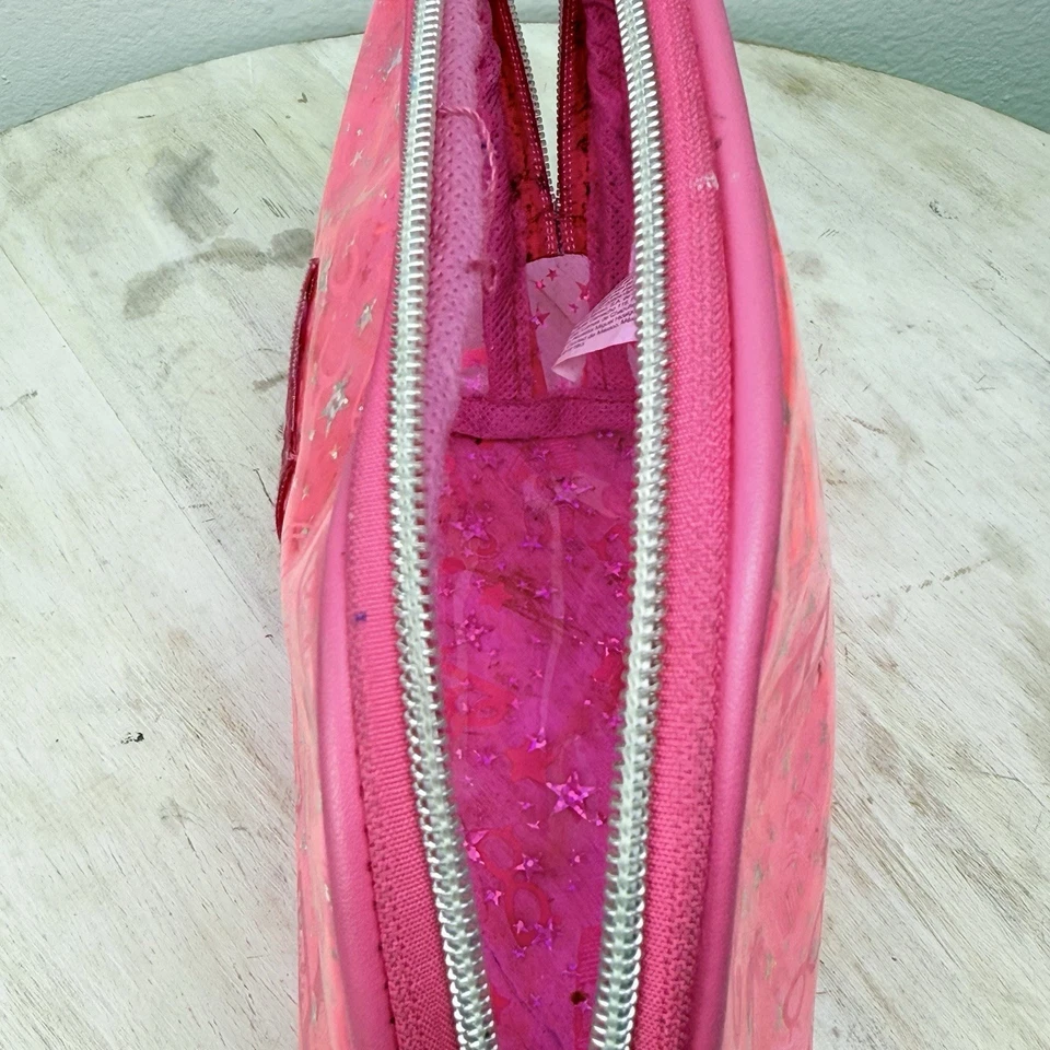 Miniso x Barbie Brillo Kawaii Rosa Cosmético Maquillaje Bolsa de Almacenamiento Estuche Contenedor✨ Foto 3 de 4