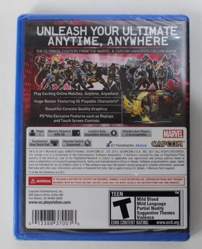 Ultimate Marvel vs. Capcom 3 (PlayStation PSVita) Brand New - Factory Sealed - Image 2 of 3