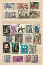 SPAIN 1970s LOT OF 50 VARIED ISSUES MOSTLY USED PERF