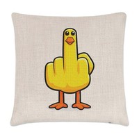 Middle Finger Gelbe Ente Kissenbezug Rude F*Ck Lustig Witz Lehrer Papa Geschenk
