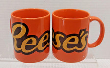 2 Galerie Reese's Peanut Butter Cup Ceramic Coffee Drink Mugs Collectible 10oz