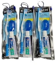 Reach Oral Care Travel Kit with Soft Bristles, Toothbrushes+ Toothpaste 3 Pack