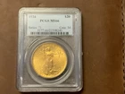 1924 $20 St. Gaudens Double Eagle Ms 66