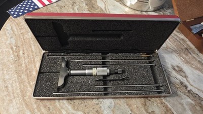 Starrett 449AZ-6R Depth Gage 0-6'' .001'' No Etchings Complete CALIBRATED 261094