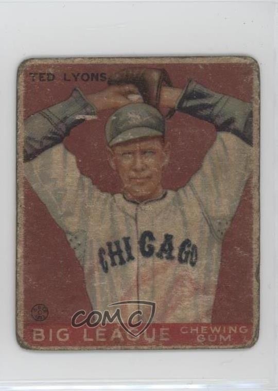 1933 Goudey Big League Chewing Gum R319 Ted Lyons #7 Rookie RC HOF 7xr