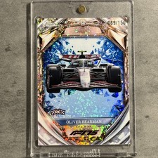 2025 Topps Chrome F1 Oliver Bearman Blue Mini Diamond /150 #D75-34 Rookie RC — 2025 Topps Chrome F1 Diamond 75th Anniversary rookie card for sale on eBay