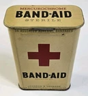 VTG Johnson & Johnson Band-Aid Mercurochrome Adhesive Bandage Tin 36CT Red Cross