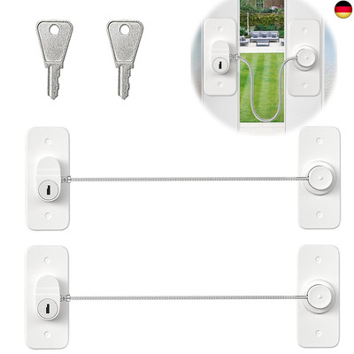Oruiiju Safety Lock for Cupboards and Windows for Kids with Strong Adhesive or