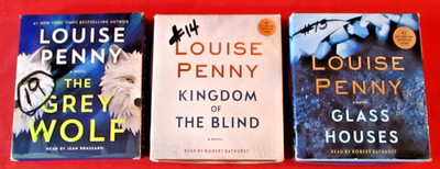 Louise Penny - 3 Audio CD Lot - Kingdom of the Blind, Grey Wolf, Glass Houses