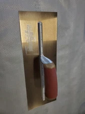 PermaShape Finishing Trowel, 14 x 5 Inch Broken-In Golden Stainless Steel Con...