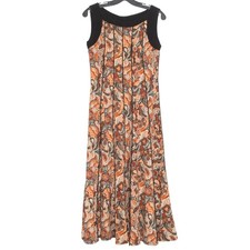 Perceptions Dress Cottage Boho Prairie Grandma Retro Earthy Floral Midi Small