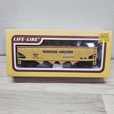 Life Like HO Model Train Railroad Freight Hopper Car Morrison Knudsen MKIX 750