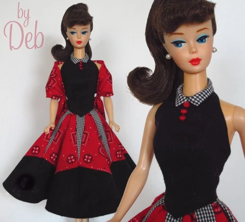 Country Girl  Dress 4 Reproduction Vintage Silkstone Barbie Doll Clothes Fashion