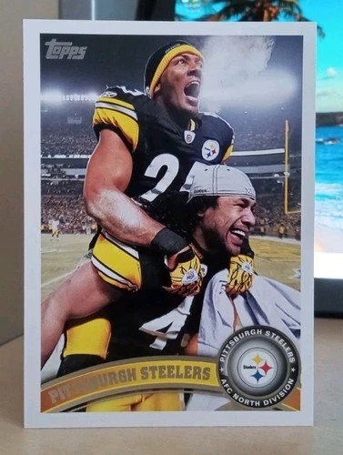 2011 TROY POLAMALU & RYAN CLARK *CELEBRATION* TOPPS PITTSBURGH STEELERS