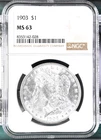1903 MORGAN SILVER DOLLAR NGC MS63 WHITE GREAT COIN WOW L@@K