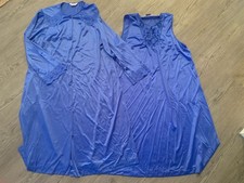 Vintage Vanity Fair Peignoir Set blue Women Nightgown Robe Nylon Antron Sz Small