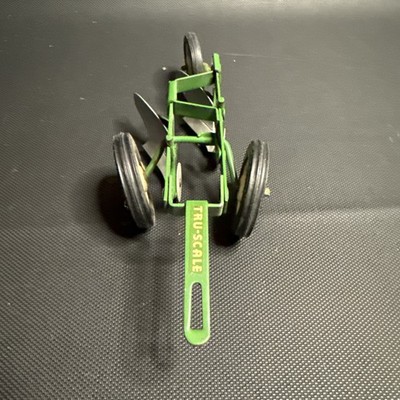 VTG Tru-Scale 2 Bottom Tractor Plows Pull Type Oliver Green Farm Toy USA