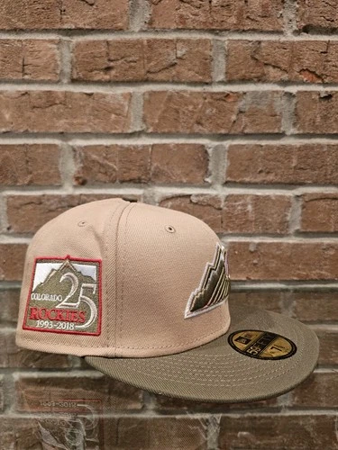 New Era 59Fifty Colorado Rockies MLB Club Fitted Hat Size 7 3/8, 25th Anniv