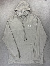 Under Armour Performance Screened Logo Hoodie Sweatshirt Men's 2XL Gray