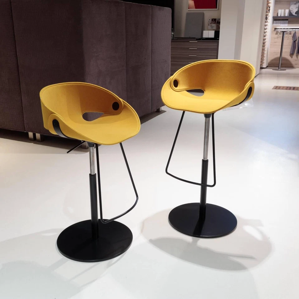 Tonon 2er Set Barhocker Flat Stool Sitzschale Nordic Acqua Clean  - Bild 2 von 4