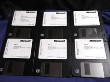 VIntage Microsoft Windows Operating System Version 3.1 on six 3.5" Floppy Disks