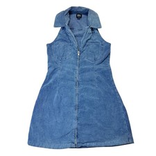 BDG Urban Outfitters Denim Zip Front Sleeveless Dress Women M Blue