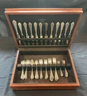 WALLACE ROSE POINT STERLING FLATWARE SET-69 pieces -  5+ Pounds Sterling Silver
