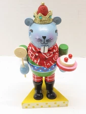 Vintage Mouse Rat Christmas Nut Cracker Cheese 6" Global International Co. D4684