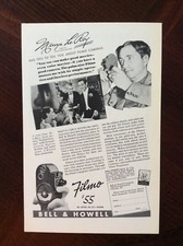 1938 vintage original ad Bell  Howell Filmo Movie Camera