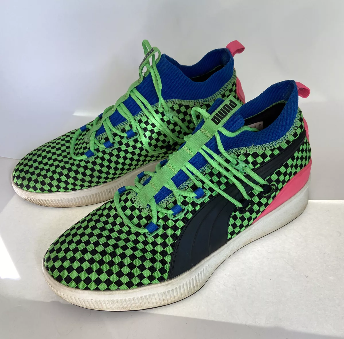Puma clyde court fluro clearance green