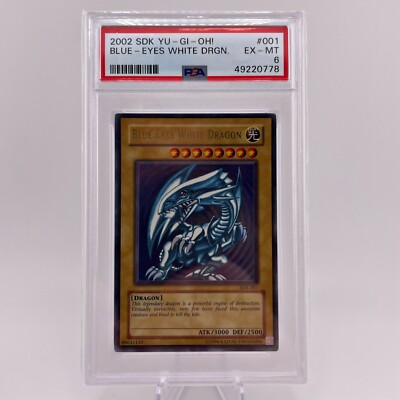 PSA 6 BLUE-EYES WHITE DRAGON 2002 SDK-001 KAIBA DECK Yu-Gi-Oh | eBay