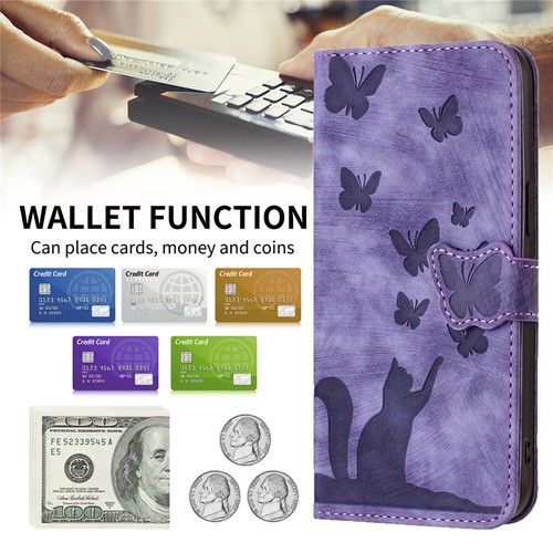 For iPhone 16 16E 15 14 Plus 13 12 11 Pro Max XR Flip Leather Case Wallet Cover - Picture 43 of 74