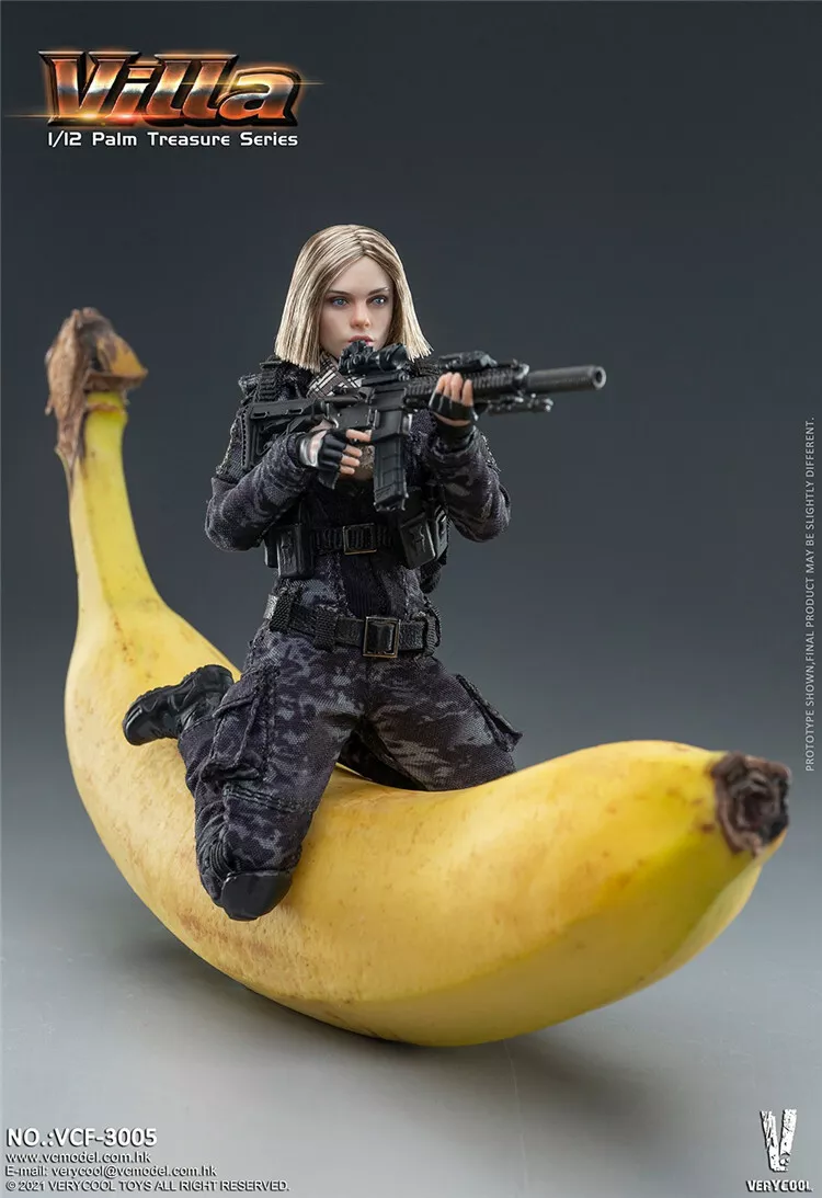 VERYCOOL VCF-3005 1:12 Black MC Female Soldier Villa 6