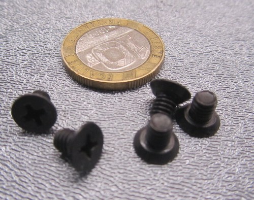 18-8 Black Oxide Flat Head Phillips Machine Screw 8-32 x 1/4" L, 100 Pcs - Picture 8 of 12