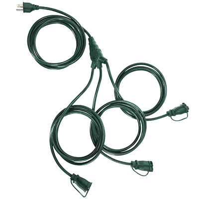 DEWENWILS 25 FT Total),16/3C SJTW Weatherproof Wire for Landscape String Lights,