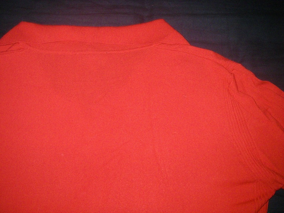 VERSACE jeans couture chandail pull summer knit rouge vif red taille