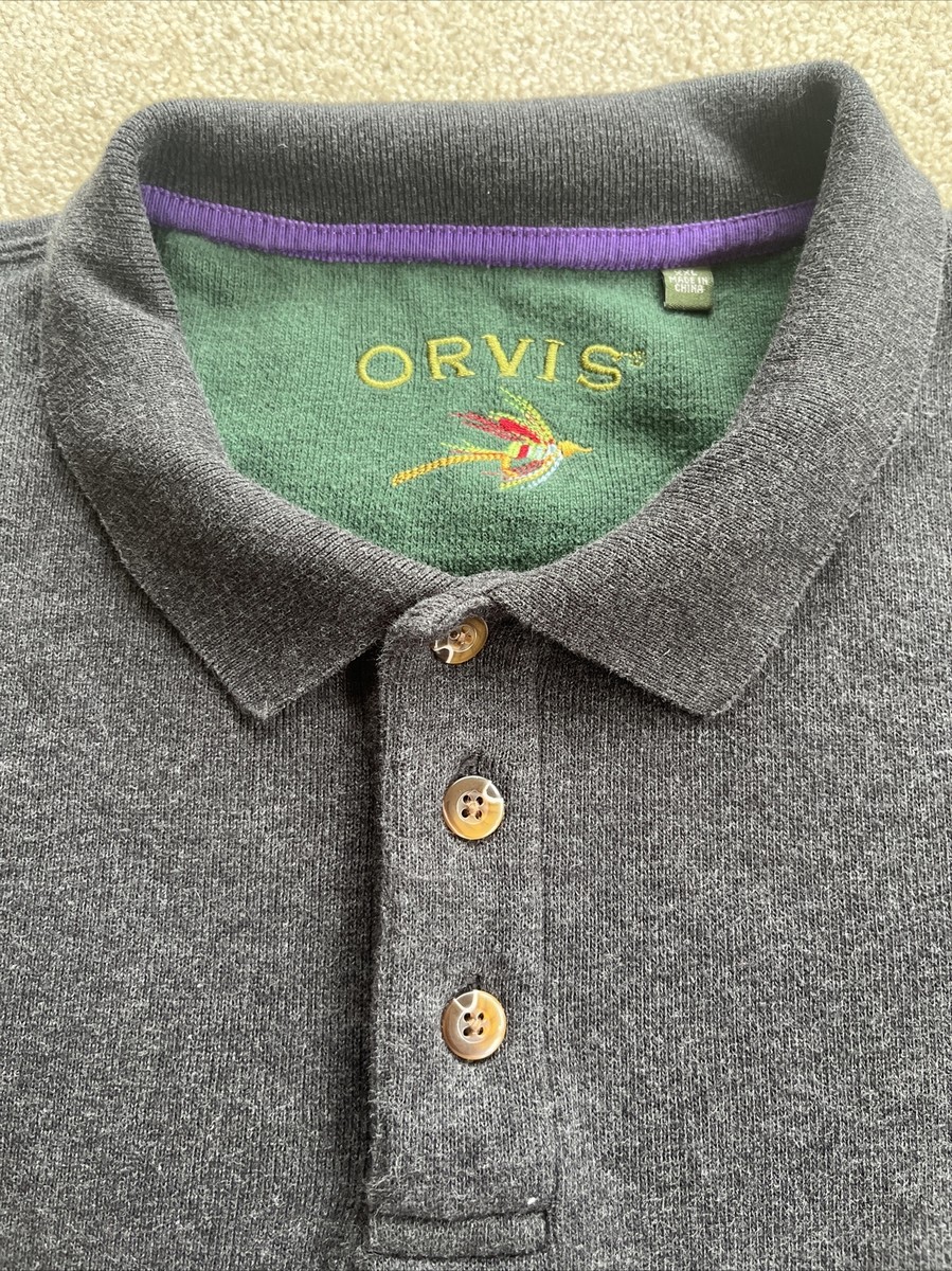 Vintage Orvis Men's 100% Cotton 3 Button Sweater Size XXL