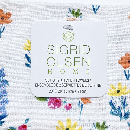 Juego de 2 toallas de té de cocina Sigrid Olsen Easter Bunny bordadas Spring Garden - Imagen 3 de 6